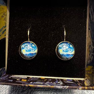 VAN GOGH (Starry Night) Earrings - from the Immersive experience nib